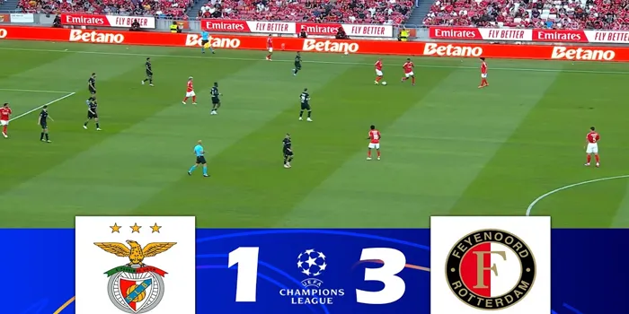 Liga Champions - Benfica Menelan Kekalahan Cukup Telak Dari Feyenoord 1-3